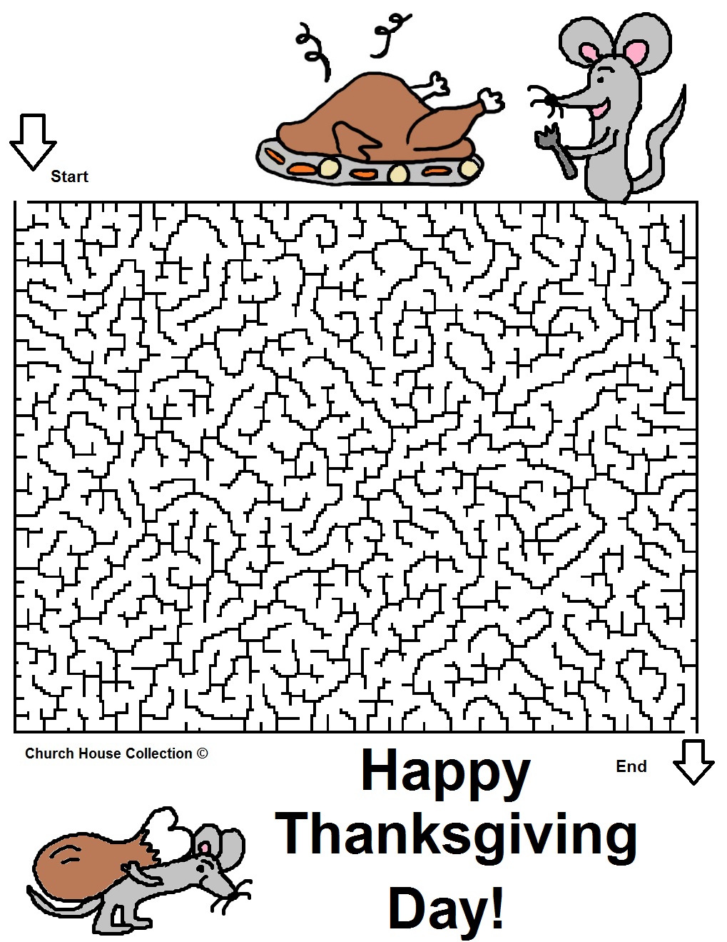 Turkey Mazes For School Teachers